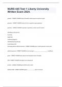 NURS 445 Test 1 Liberty University Written Exam 2024&period;