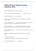 NURS 445 Test 1 Review Practice Questions 2024&period;