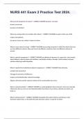 NURS 441 Exam 2 Practice Test 2024&period;