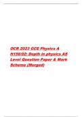 OCR 2023 GCE Physics A  H156/02: Depth in physics AS  Level Question Paper & Mark  Scheme (Merged