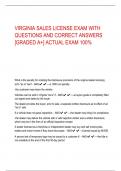 VIRGINIA SALES LICENSE EXAM WITH  QUESTIONS AND CORRECT ANSWERS  [GRADED A+] ACTUAL EXAM 100%