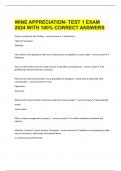  WINE APPRECIATION- TEST 1 EXAM 2024 WITH 100&percnt; CORRECT ANSWERS