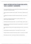 WINE APPRECIATION EXAM 2024 WITH 100&percnt; CORRECT ANSWERS