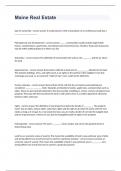 Maine Real Estate Review Practice Test 2024&period;
