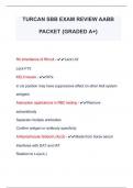 TURCAN SBB EXAM REVIEW AABB  PACKET {GRADED A+} 