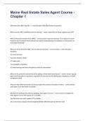 Maine Real Estate Sales Agent Course - Chapter 1 Review Practice Test 2024&period;