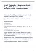 QASP Autism Core Knowledge, QASP Legal, Ethical, and Professional Considerations, QASP misc items Questions and Answers 2024