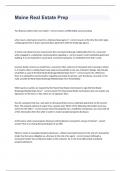Maine Real Estate Final Exam Study Guide Test 2024&period;