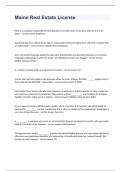 Maine Real Estate License Practice Exam Questions 2024&period;