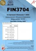 FIN3704 Assignment 5 (COMPLETE ANSWERS) Semester 1 2024 (191767) - DUE 29 May 2024