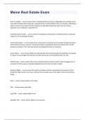 Maine Real Estate Final Exam Quiz 2024&period;