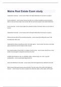 Maine Real Estate Prep Exam Questions 2024&period;