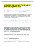 WGU D352 EMPLOYMENT AND LABOR LAW &lpar;PROO&rpar; EXAM 2024 