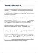 Maine Real Estate 1 - 6 Written Exam Rated A&plus;&period;