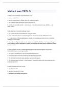 Maine Laws TRELG Exam Questions Correctly Answered&period;