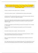 BUNDLE&colon;&colon; UNE Medical Biochemistry  Exam with Verified Answers&vert; 100&percnt; Correct&vert; 100&percnt; Score