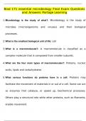 Stuvia-2344044-biod-171-microbiology-final-exam-essential-microbiology-w-lab-portage-learning-Questions and Answers &lpar;2024&sol;2025&rpar; &lpar;Verified Answers&rpar;