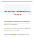 WGU Pathology Pre-Assessment D236 2024/2025