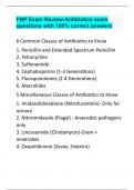 FNP Exam Review-Antibiotics exam questions with 100% correct answers.