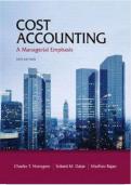 TEST BANK FOR COST ACCOUNTING 14TH EDITION BY HORNGREN DATAR ALL CHAPTERS INCLUDED