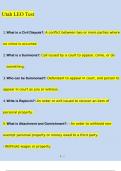 Utah LEO Test  Questions and Answers &lpar;2024&sol;2025&rpar; &lpar;Verified Answers&rpar;