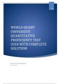 WORLD QUANT UNIVERSITY QUANTITATIVE PROFICIENCY TEST 2024 WITH COMPLETE SOLUTION