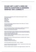 DCASE UNIT 4 &lpar;UNIT 4 CBRN HW SHEETS&rpar; QUESTIONS & ANSWERS VERIFIED 100&percnt; CORRECT&excl;&excl;