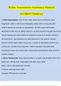 Relias Assessments Assistance Material DYSRHYTHMIAS LATEST 2024&sol;2025 ACTUAL QUESTIONS AND ANSWERS SOLVED 100&percnt;