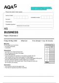 2023 AQA AS BUSINESS 7131/2 Paper 2  Business 2 Question Paper & Mark scheme  (Merged) June 2023 [VERIFIED]