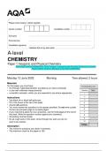 2023 AQA A-level CHEMISTRY 7405/1 Paper 1 Inorganic and Physical Chemistry Question  Paper & Mark scheme (Merged) June 2023 [VERIFIED]