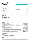 2023 AQA A-level CHEMISTRY 7405/3 Paper 3  Question Paper & Mark scheme (Merged) June  2023 [VERIFIED]