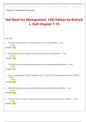 Test Bank For Management, 14th Edition by Richard L. Daft Chapter 1-19