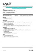 2023 AQA AS ENGLISH LANGUAGE 7701/2 Paper 2 Language varieties Question Paper  & Mark scheme (Merged) June 2023 [VERIFIED]