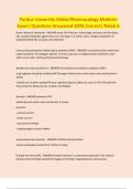 Purdue University Global Pharmacology Midterm Exam&vert; Questions Answered 100&percnt; Correct&vert; Rated A