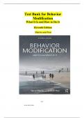 Test Bank for Behavior Modification What It Is and How to Do It Eleventh Edition Martin and Pear
