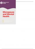 MENOPAUSE AND MENTAL HEALTH