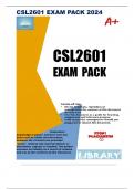 CSL2601 EXAM PACK 2024 list the characteristics of a state (5) - ANSWERCharacteristics of a state are: 1) a specific, geographically defined territory; 2) a community of people who live within that territory;  3) a legal order to which the community is s