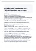 Rockwell Real Estate Exam WA 2 THEIRS Questions and Answers