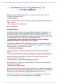CSLB PRACTICE LAW B QUESTIONS AND ANSWERS 2024&sol;2025