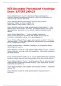 NES Secondary Professional Knowledge Exam &vert; LATEST 2024&sol;25
