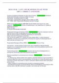 2024 CSLB - LAW AND BUSINESS EXAM WITH 100&percnt; CORRECT ANSWERS