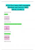 ACLS Pre-Course Self-Assessment Questions and Answers 100%  Solved...Grade A+ 