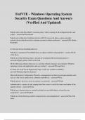 FedVTE - Windows Operating System Security Exam Questions And Answers &lpar;Verified And Updated&rpar;