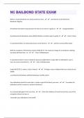 NC Bailbond State 136 Exam  Questions With Completely Correct Answers &vert;Guaranteed A&plus; Grade