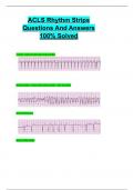 ACLS Rhythm Strips  Questions And Answers  100% Solved 