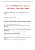 State Test Fire Fighter Exam Questions And Answers (Verified And Updated)