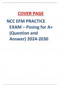 NCC EFM PRACTICE EXAM – Posing for A+ (Question and Answer) 2024-2030