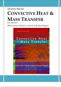 Solution Manual For Convective Heat & Mass Transfer 4th Edition by William M. Kays, Michael E. Crawford & Bernhard Weigand