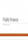 Exam (elaborations) Uectc602 (Uectc602)  Public Finance