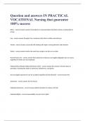 Question and answers IN PRACTICAL VOCATIONAL Nursing that guarantee 100&percnt; success